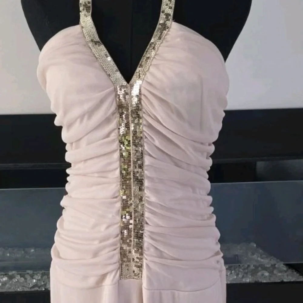 Studio 1940 Y2K Hollywood Glamour  Ruched Halter Formal Evening Whimsigoth SZ 16